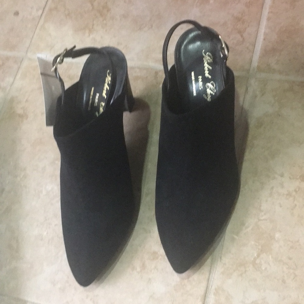 Suede Pointed Slingback Mules